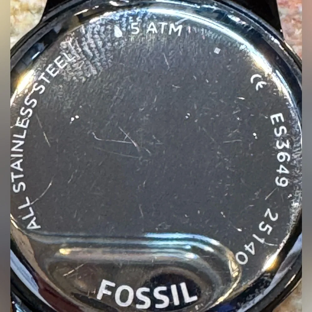 FOSSIL Women’s ES3649 Jesse Crystal Accented Black Stainless Steel Watch - Picture 5 of 9